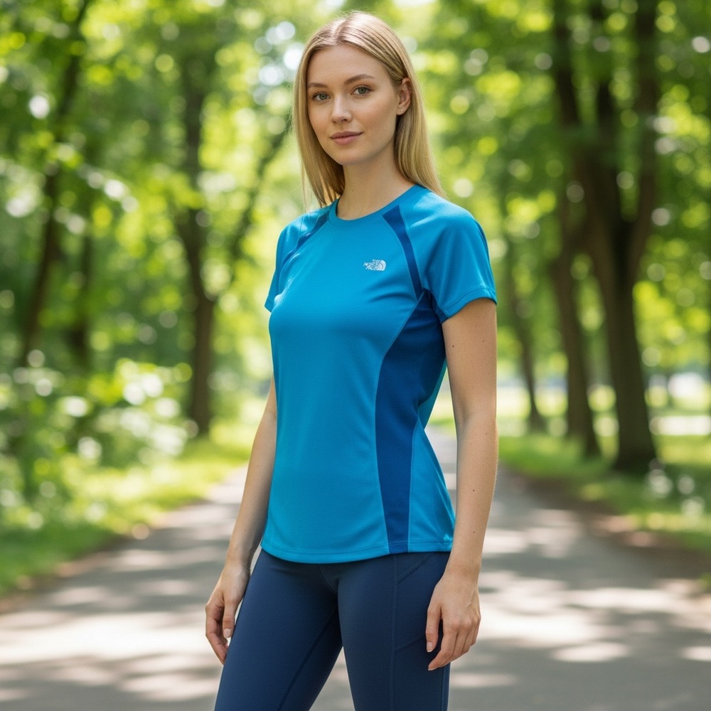 The North Face Flight Series Woman’s L Blue VaporWick Better Than Naked Run Top